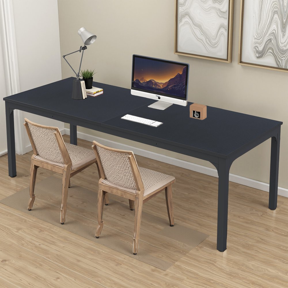 46" Black Wood and Iron Dining Table HomeRoots