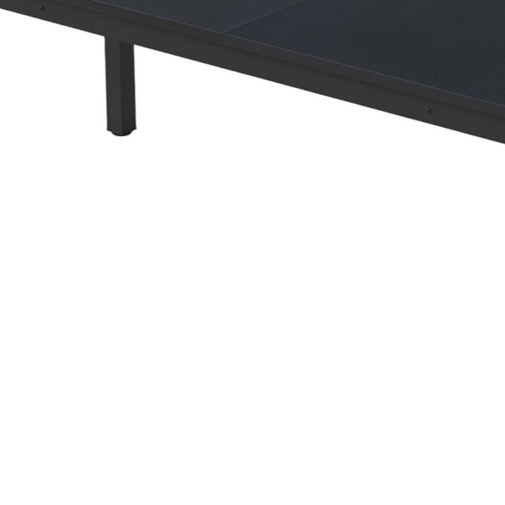 46" Black Wood and Iron Dining Table HomeRoots