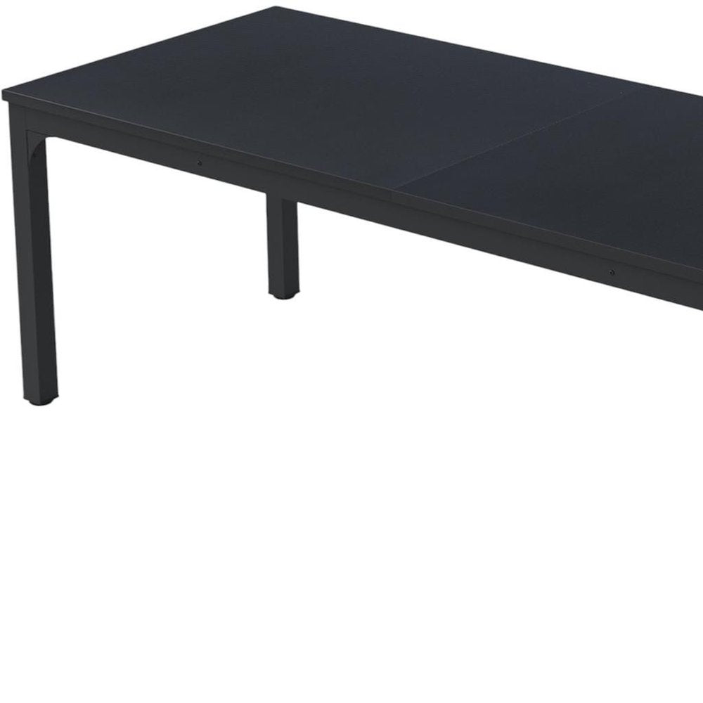 46" Black Wood and Iron Dining Table HomeRoots