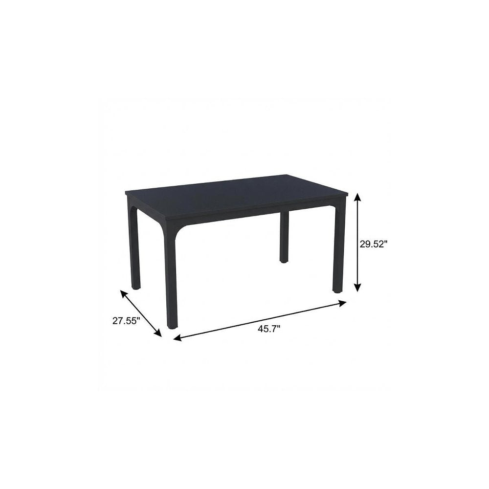 46" Black Wood and Iron Dining Table HomeRoots