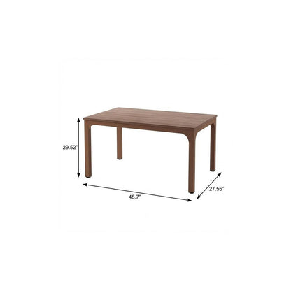 46" Brown Wood and Iron Dining Table HomeRoots