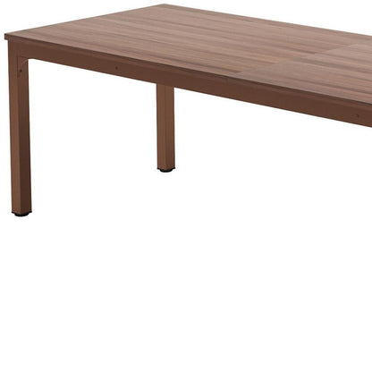 46" Brown Wood and Iron Dining Table HomeRoots