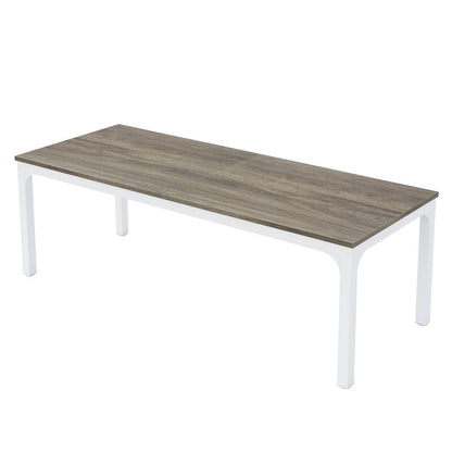 46" Gray and White Wood and Iron Dining Table HomeRoots