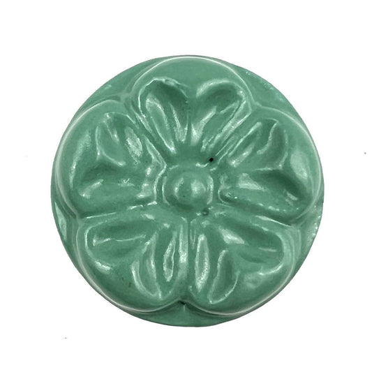 Set of Six Green Mushroom Knob Floral Ceramic Drawer Pull Knobs HomeRoots