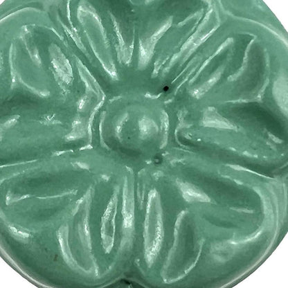 Set of Six Green Mushroom Knob Floral Ceramic Drawer Pull Knobs HomeRoots