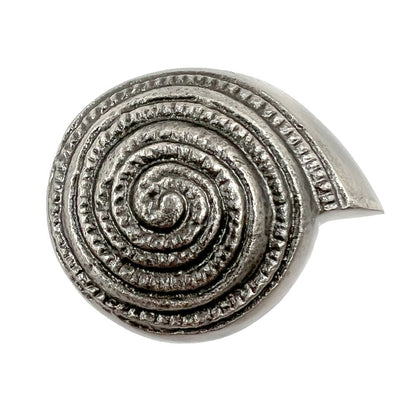 Set of Six Silver Novelty Knob Seashell Cast Aluminum Drawer Pull Knobs HomeRoots