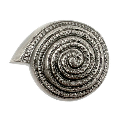 Set of Six Silver Novelty Knob Seashell Cast Aluminum Drawer Pull Knobs HomeRoots
