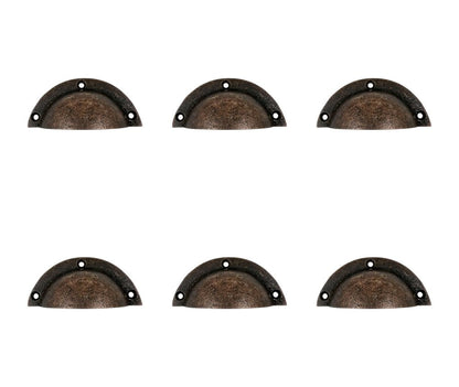 Set of Six Bronze Novelty Knob Metal Drawer Pull Knobs HomeRoots