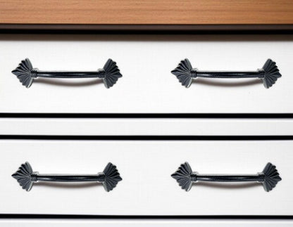 Set of Six Antiqued Silver Metal Drawer Pull Knobs HomeRoots