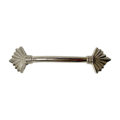 Set of Six Silver Metal Drawer Pull Knobs HomeRoots