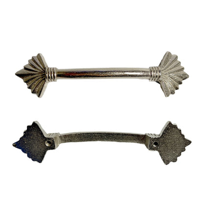 Set of Six Silver Metal Drawer Pull Knobs HomeRoots