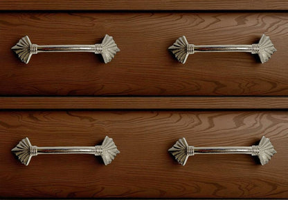 Set of Six Silver Metal Drawer Pull Knobs HomeRoots