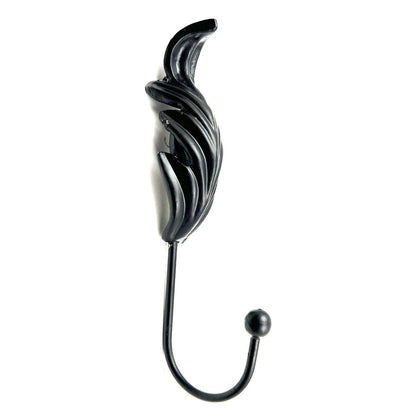 Set of Six Black Steel Feather Wall Hooks HomeRoots