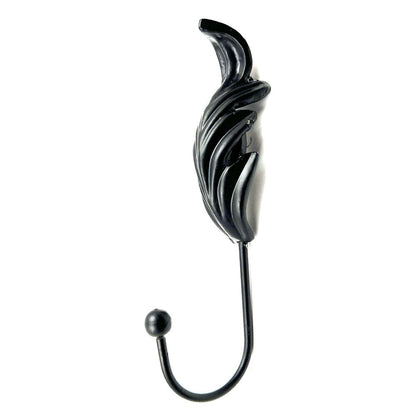 Set of Six Black Steel Feather Wall Hooks HomeRoots