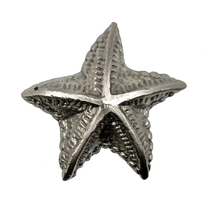 Set of Six Silver Starfish Knob Iron Drawer Pull Knobs HomeRoots