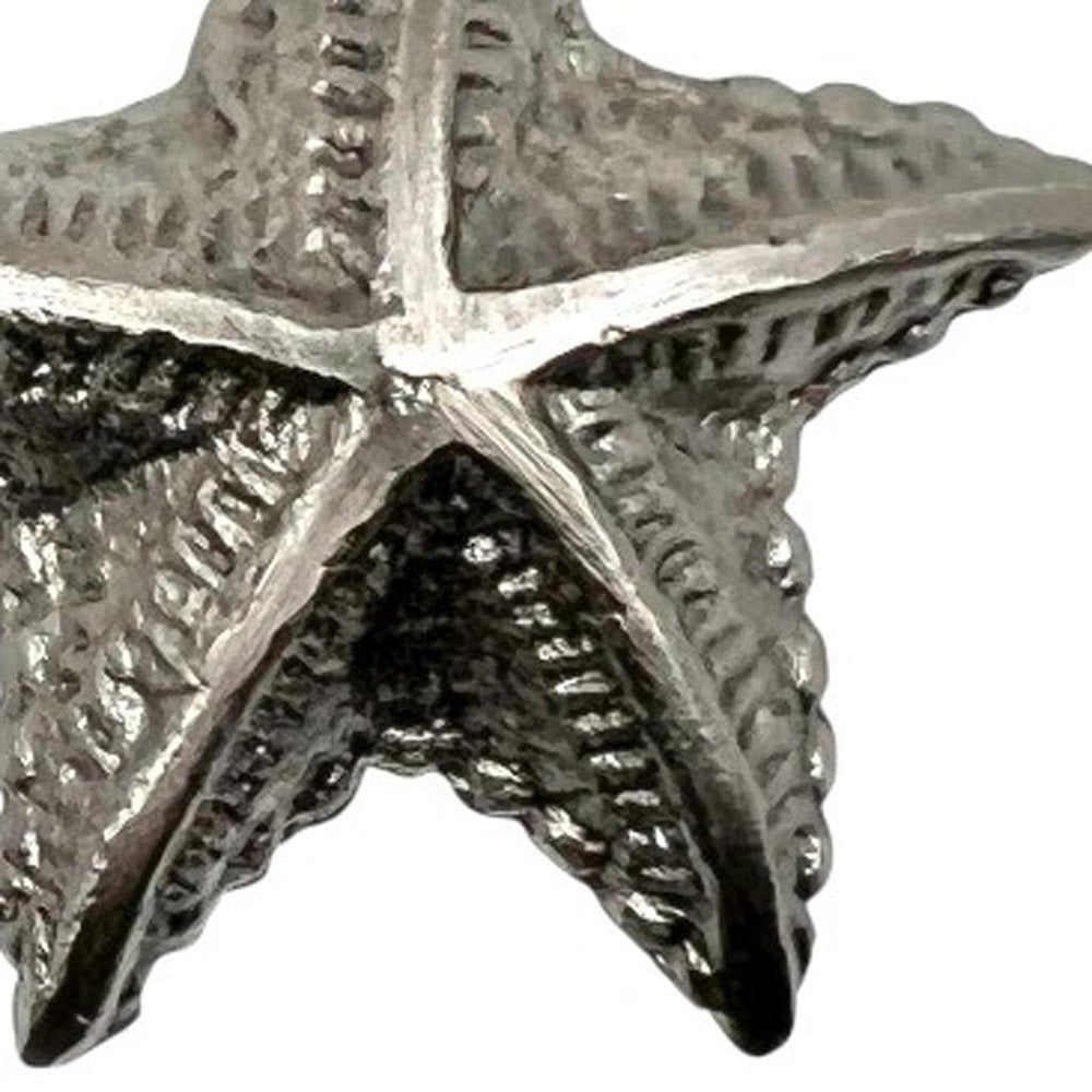 Set of Six Silver Starfish Knob Iron Drawer Pull Knobs HomeRoots