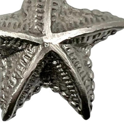 Set of Six Silver Starfish Knob Iron Drawer Pull Knobs HomeRoots