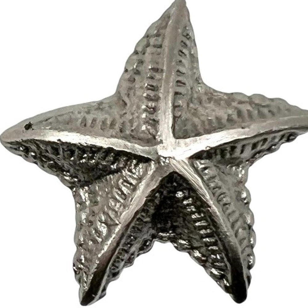 Set of Six Silver Starfish Knob Iron Drawer Pull Knobs HomeRoots