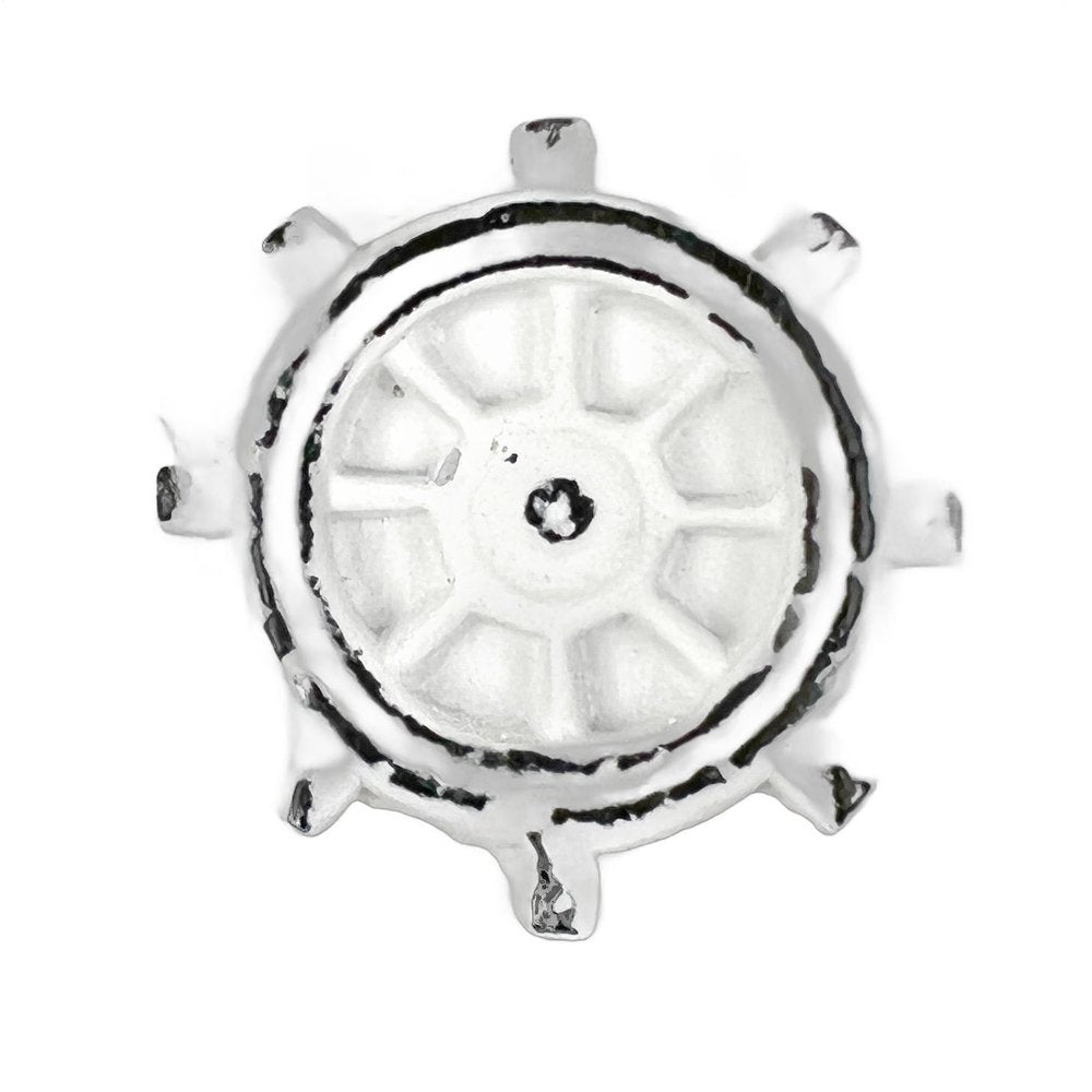 Set of Six White Iron Nautical Drawer Pull Knobs HomeRoots