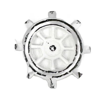 Set of Six White Iron Nautical Drawer Pull Knobs HomeRoots