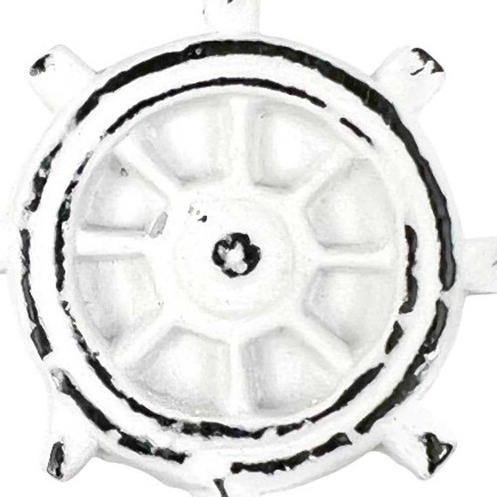 Set of Six White Iron Nautical Drawer Pull Knobs HomeRoots