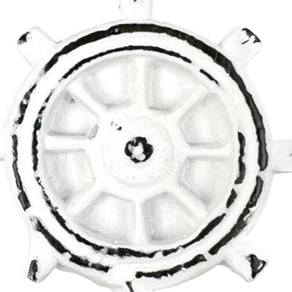 Set of Six White Iron Nautical Drawer Pull Knobs HomeRoots