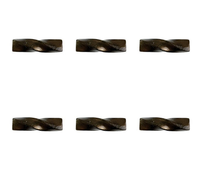 Set of Six Bronze Rectangle Knob Geometric Cast Aluminum Drawer Pull Knobs HomeRoots