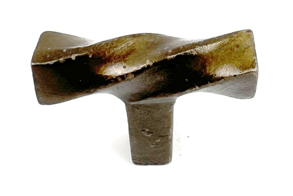 Set of Six Bronze Rectangle Knob Geometric Cast Aluminum Drawer Pull Knobs HomeRoots