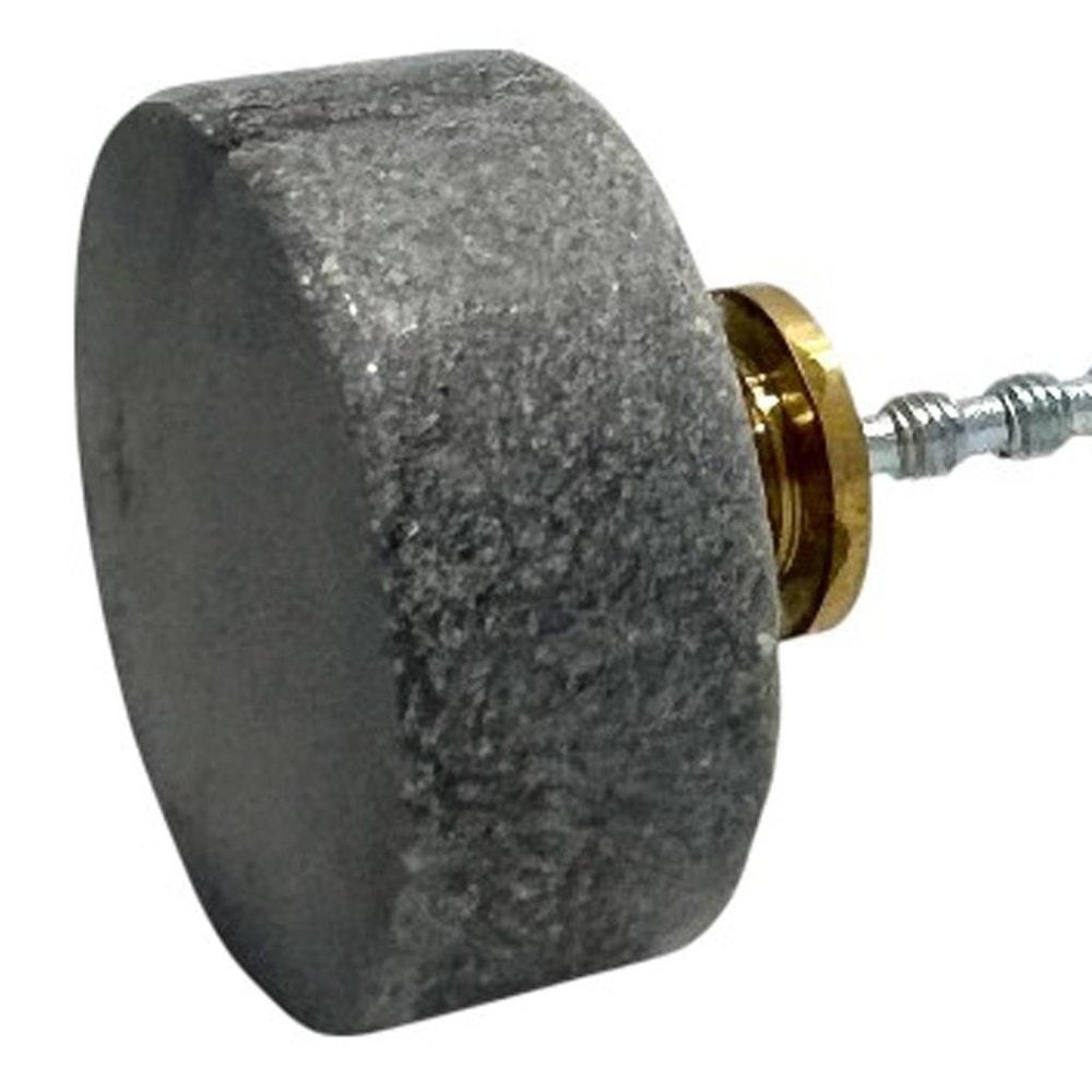Set of Six Gray Disc Knob Stone Drawer Pull Knobs HomeRoots