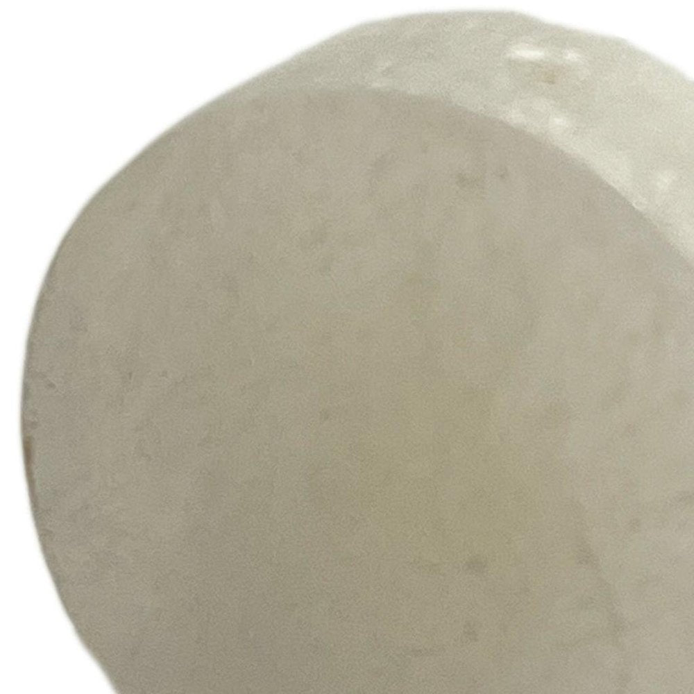 Set of Six Off White Stone Disc Drawer Pull Knobs HomeRoots