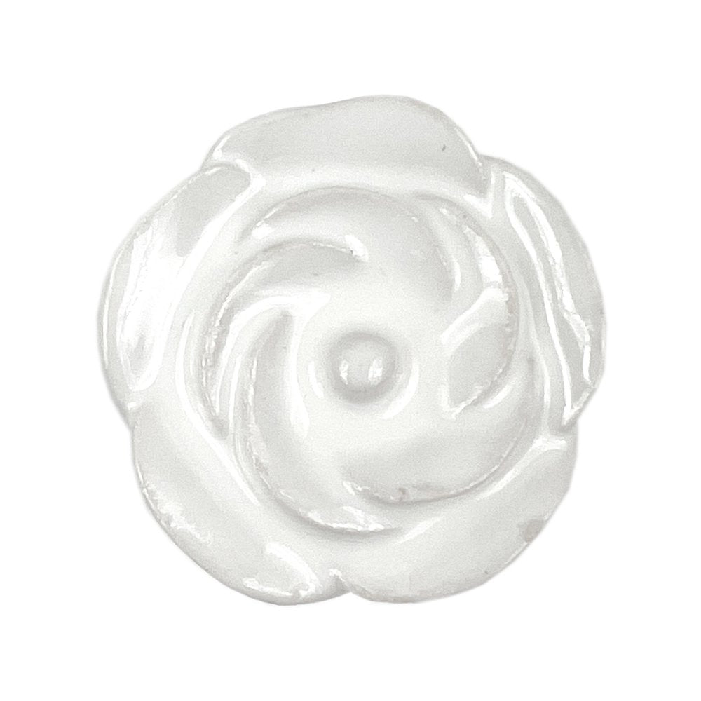 Set of Six White Ceramic Flower Shape Drawer Pull Knobs HomeRoots