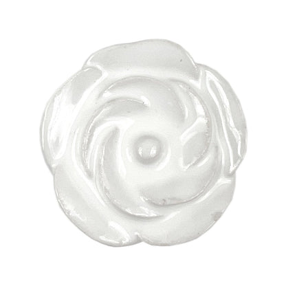 Set of Six White Ceramic Flower Shape Drawer Pull Knobs HomeRoots