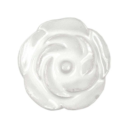 Set of Six White Ceramic Flower Shape Drawer Pull Knobs HomeRoots