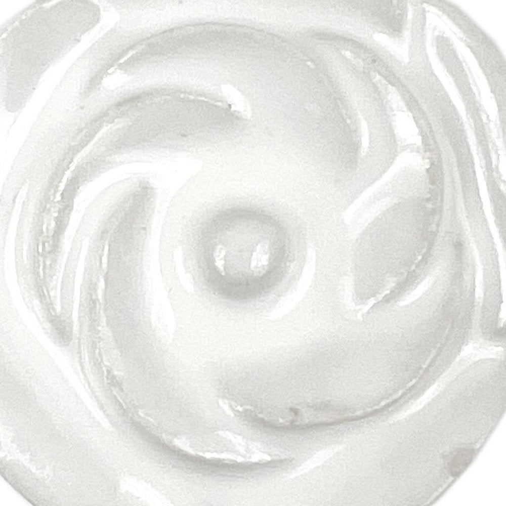 Set of Six White Ceramic Flower Shape Drawer Pull Knobs HomeRoots