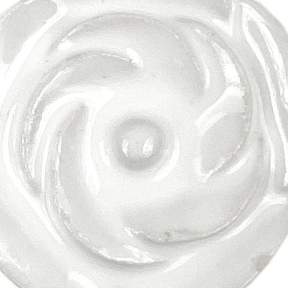 Set of Six White Ceramic Flower Shape Drawer Pull Knobs HomeRoots