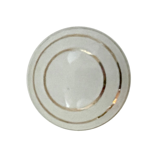 Set of Six White And Gold Geometric Ceramic Drawer Pull Knobs HomeRoots