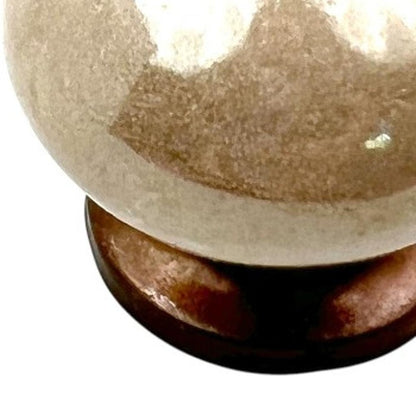 Set of Six Tan Mushroom Knob Ceramic Drawer Pull Knobs HomeRoots