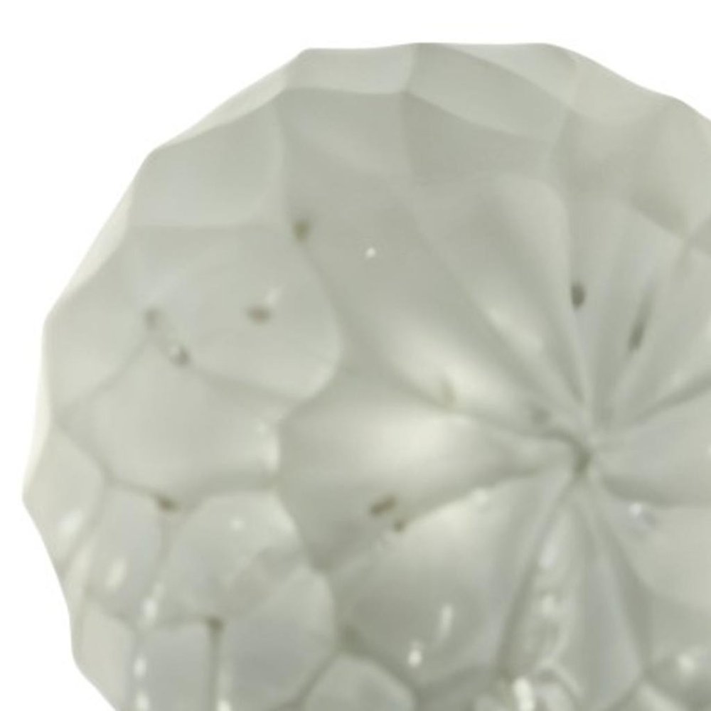 Set of Six White Glass Drawer Pull Knobs HomeRoots