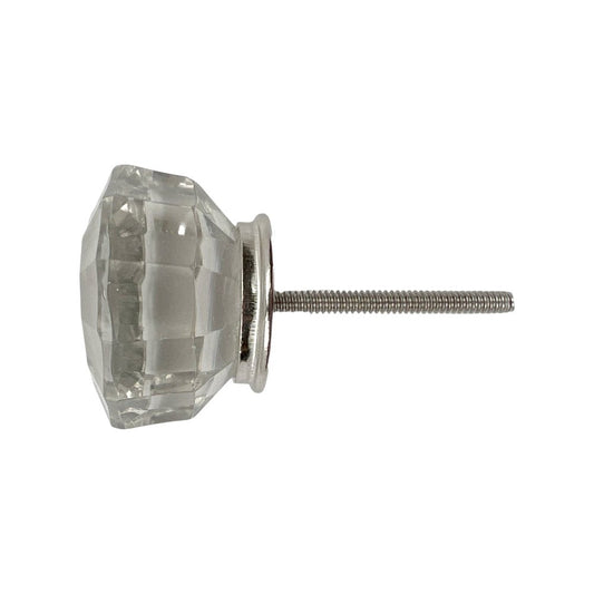 Set of Six Clear Glass Drawer Pull Knobs HomeRoots