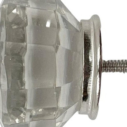 Set of Six Clear Glass Drawer Pull Knobs HomeRoots