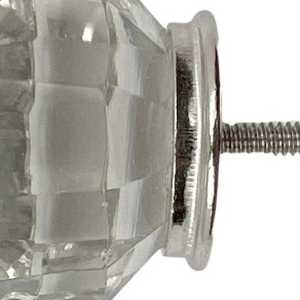 Set of Six Clear Glass Drawer Pull Knobs HomeRoots