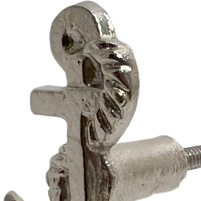 Set of Six Silver Nautical Anchor Knob Metal Drawer Pull Knobs HomeRoots