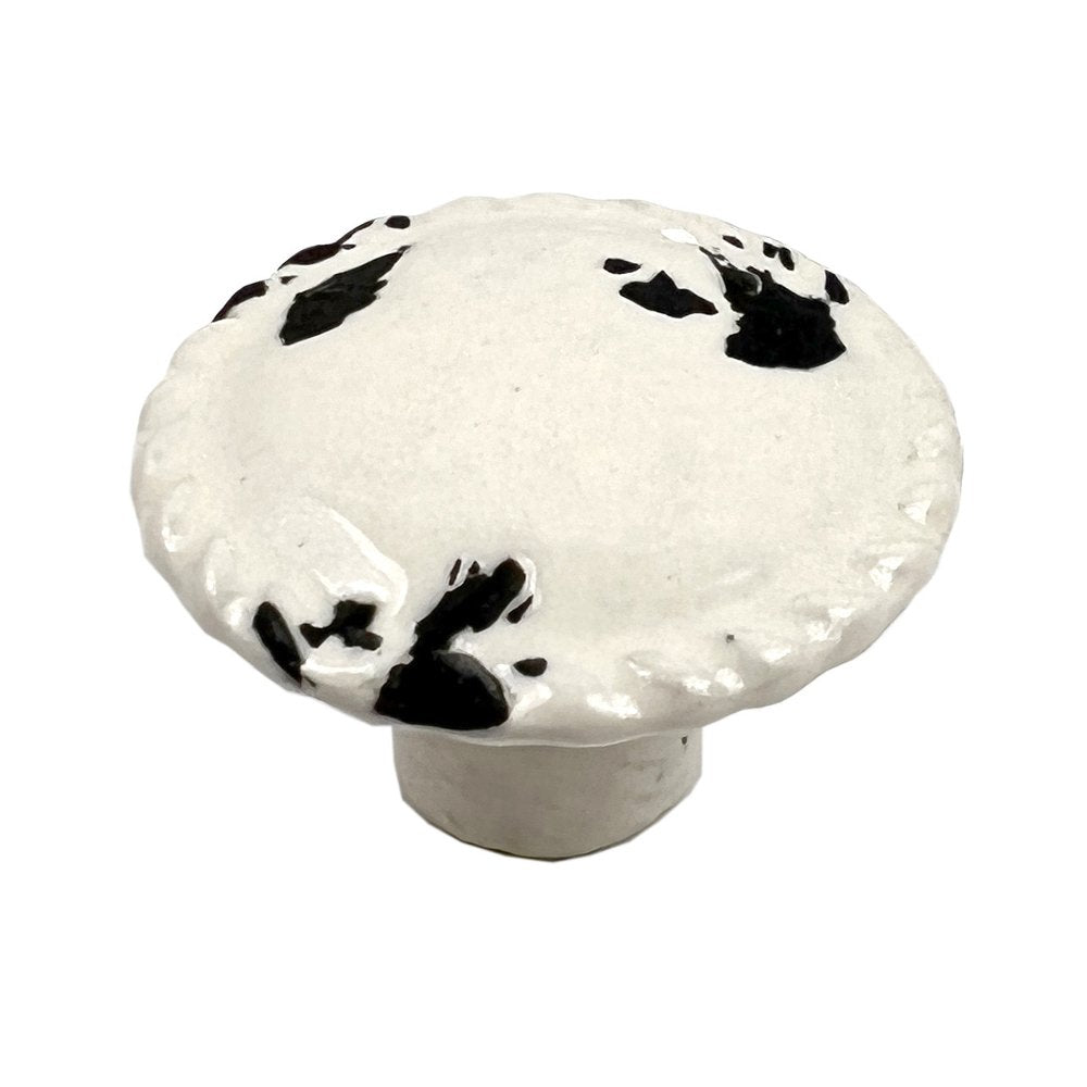 Set of Six White Ceramic Drawer Pull Knobs HomeRoots