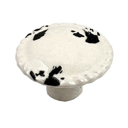 Set of Six White Ceramic Drawer Pull Knobs HomeRoots