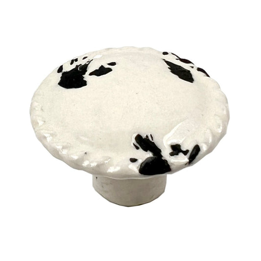 Set of Six White Ceramic Drawer Pull Knobs HomeRoots