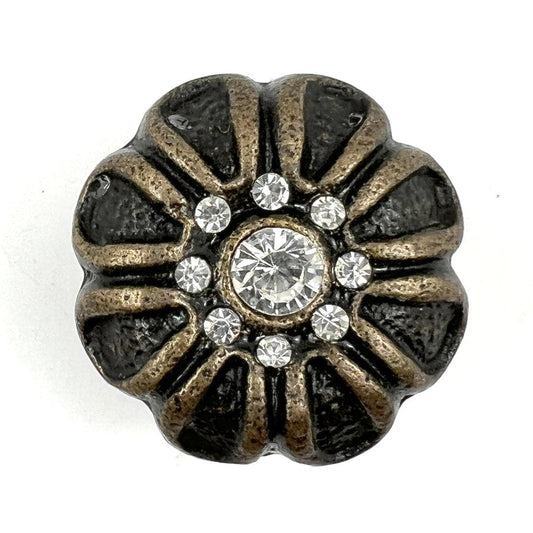 Set of Six Black And Gold Scalloped Knob Iron Drawer Pull Knobs HomeRoots
