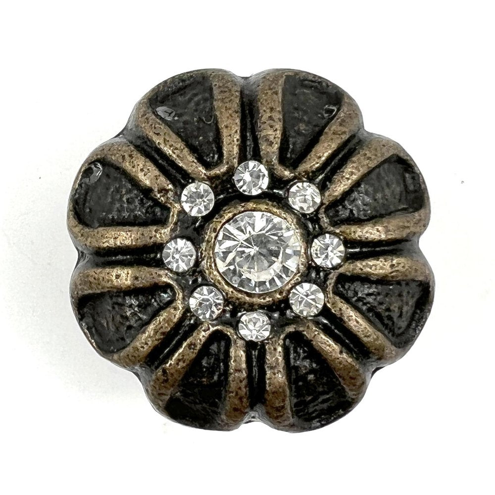 Set of Six Black And Gold Scalloped Knob Iron Drawer Pull Knobs HomeRoots