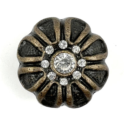 Set of Six Black And Gold Scalloped Knob Iron Drawer Pull Knobs HomeRoots