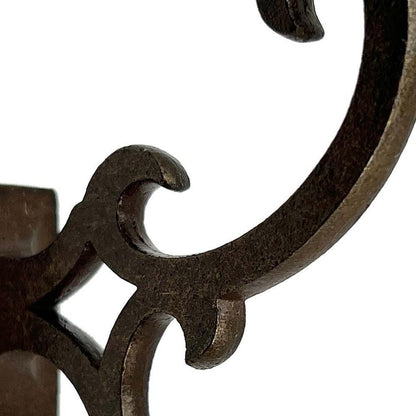 Set of Six Antiqued Bronze Cast Iron Scroll Wall Hooks HomeRoots