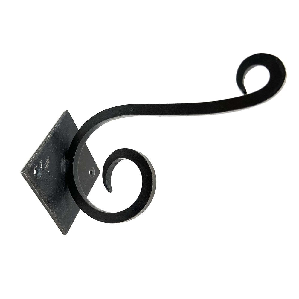 Set of Six Black Cast Iron Scroll Wall Hooks HomeRoots